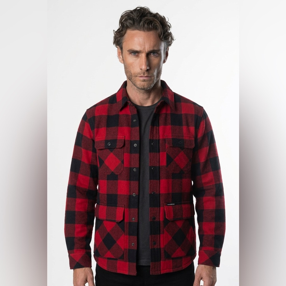 🛠️ Bike Repair Shop by Bean Pole Plaid Shacket Jacket  Lumberjack Vibes  Men’s M